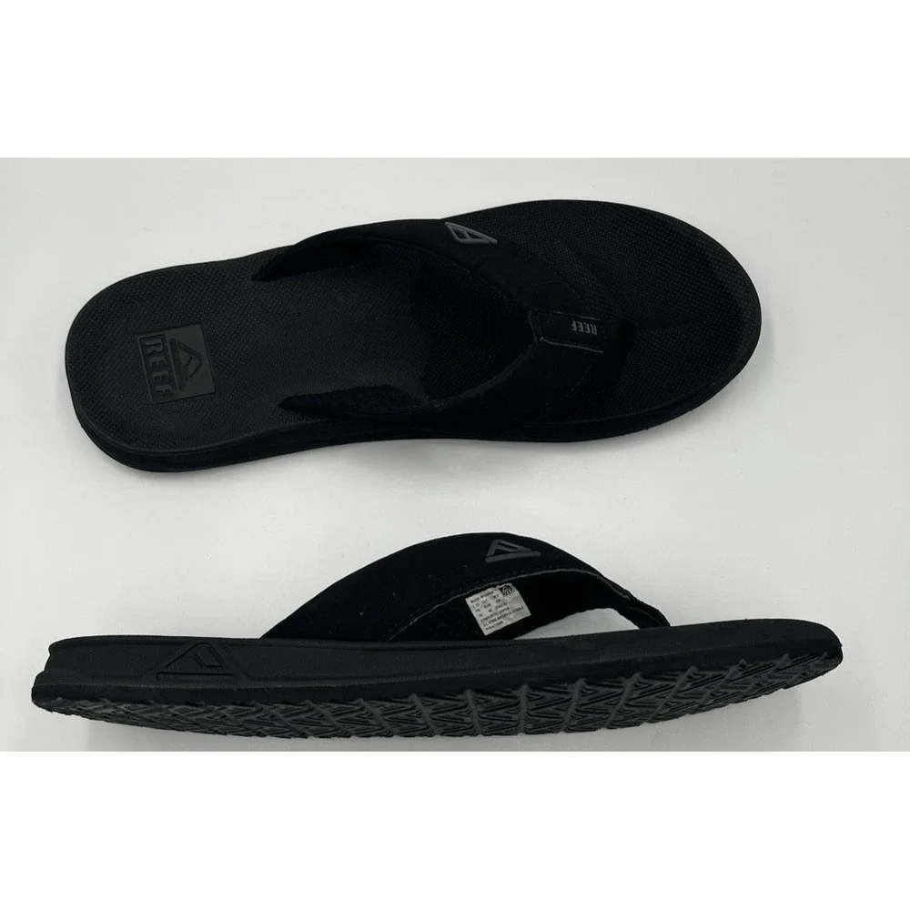 Reef Phantom Flip Flops Mens Size 15 Black Cushion Comfort Thong Sandals